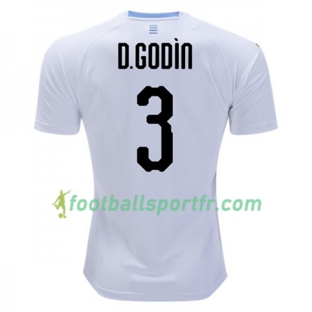 Tenue Uruguay D.Godin 3 Exterieur Coupe du monde 2018 Maillot de Foot